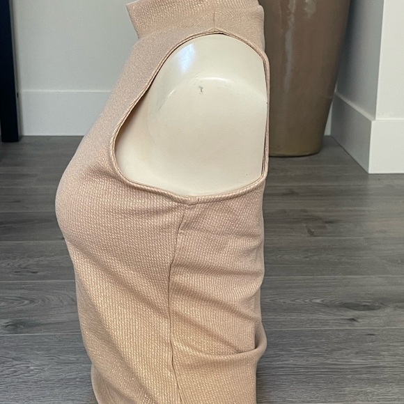 3/$35 Ricki’s tank tops SET in a gold sparkle and green asymmetrical neckline. - Picture 8 of 10